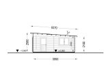 Garage en bois à toit plat MODERN (44 mm), 4x6 m, 24 m² specification 6