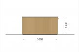 Garage bois toit plat STELA F (ossature en bois), 3.2x5.2 m, 16.6 m² specification 5