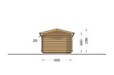 Abri de jardin en bois PETER (34 mm), 3x4 m, 12 m² specification 4