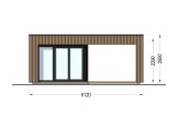 Abri de jardin en bois INES avec terrasse (34 mm + bardage), 6x3 m, 18 m² specification 2
