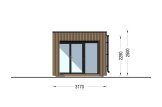 Abri de jardin en bois INES avec terrasse (Isolé, 34 mm + bardage), 6x3 m, 18 m² specification 5