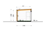 Abri de jardin en bois AMARA avec atelier (Isolé, 34 mm + bardage), 6x3 m, 15 m² specification 6