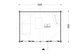 Abri de jardin en bois OLYMP (34 mm), 4x3 m, 12 m² specification 1