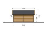 Garage en bois TWIN (44 mm), 4x6 m, 24 m² specification 3