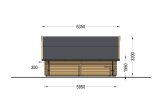 Garage en bois TEXAS (44 mm), 6x6 m, 36 m² specification 3