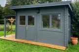 Abri de jardin en bois à toit plat LILLE (44 mm), 4x3 m, 12 m² customer 2
