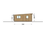 Garage en bois à toit plat MODERN (44 mm), 4x6 m, 24 m² specification 3