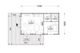 Chalet en bois en kit ARIELLE (34 mm + bardage), 41 m² specification 1