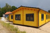 Chalet en bois avec terrasse BERTA (44+44 mm), 72 m² + 20 m² garage customer 2