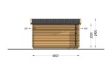 Abri de jardin en bois à toit plat DREUX (44 mm), 4x3 m, 12 m² specification 4