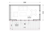 Bureau de jardin PREMIUM (34 mm + bardage), 5.95x3 m, 16 m² specification 1