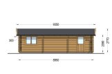 Garage en bois double CLASSIC DUO (44 mm), 6x9 m, 54 m² specification 3