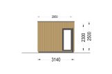 B-Ware: Bureau de jardin PREMIUM S (34 mm + bardage), 5x3 m, 15 m² specification 3