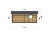 Garage en bois CLASSIC S (44 mm), 5x6 m, 30 m² specification 3