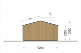 Abri de jardin en bois PIA (Isolé, ossature en bois), 5x3 m, 15 m² specification 4