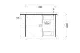 Chalet en bois avec mezzanine SCOOT S (34+34 mm), 27 m² + 9 m² specification 2