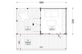 Abri de jardin en bois EVA (34 mm), 6x3 m, 8 m² specification 1