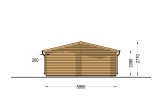 Garage en bois double CLASSIC DUO (44 mm), 6x9 m, 54 m² specification 4