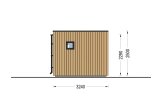 Abri de jardin en bois INES PLUS avec terrasse (Isolé RE2020, 34 mm + bardage), 6x3 m, 18 m² specification 3