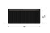Abri de jardin en bois INES PLUS avec terrasse en L (Isolé RE2020, 34 mm + bardage), 6x6 m, 36 m² specification 4