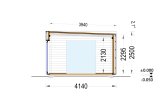 Studio de jardin PREMIUM (Isolé, 34 mm + bardage), 7x4 m, 28 m² specification 6