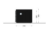 Abri de jardin en bois INES PLUS avec terrasse (34 mm + bardage), 6x3 m, 18 m² specification 3