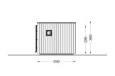 Abri de jardin en bois INES (Isolé, 34 mm + bardage), 6x3 m, 18 m² specification 3