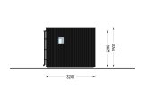Abri de jardin en bois INES (Isolé RE2020, 34 mm + bardage), 6x3 m, 18 m² specification 3