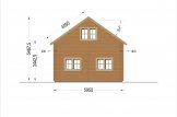 Chalet en bois VERA S (44+44 mm), 6x10 m, 95 m² specification 4