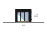 Abri de jardin en bois INES PLUS avec terrasse (Isolé RE2020, 34 mm + bardage), 6x3 m, 18 m² specification 5