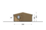 Garage en bois MULTI (44 mm) 4x6 m avec carport double 5.5x6 m specification 5