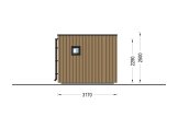 Abri de jardin en bois INES (Isolé, 34 mm + bardage), 6x3 m, 18 m² specification 3