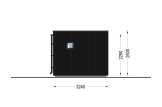 Abri de jardin en bois INES PLUS avec terrasse (Isolé RE2020, 34 mm + bardage), 6x3 m, 18 m² specification 3
