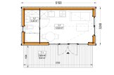 Abri de jardin en bois EMMY PLUS (Isolé RE2020, 34 mm + bardage), 6x3 m, 15 m² specification 1