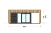Abri de jardin en bois INES PLUS avec terrasse (34 mm + bardage), 6x3 m, 18 m² specification 2