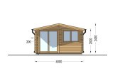 Abri de jardin en bois WISSOUS (34 mm), 4x3 m, 12 m² specification 2