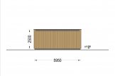 Garage en bois avec abri SILVIA F PLUS (34 mm + bardage), 6x6 m, 36 m² specification 4