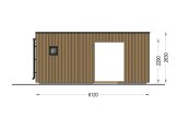 Abri de jardin en bois INES PLUS avec terrasse en L (34 mm + bardage), 6x6 m, 36 m² specification 3