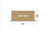 Garage bois double avec abri SILVIA S (34 mm + bardage), 12x8 m, 88 m² specification 3