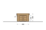 Garage en bois à toit plat MODERN (44 mm), 4x6 m, 24 m² specification 2