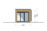Abri de jardin en bois INES avec terrasse (Isolé, 34 mm + bardage), 6x3 m, 18 m² specification 5