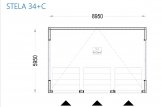 Garage en bois pour 3 voitures à toit plat SILVIA TRIO F (34 mm + bardage), 9x6 m, 54 m² specification 1