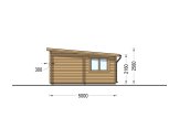 Garage en bois double à toit plat MODERN (44 mm), 6x5 m, 30 m² specification 5
