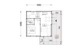 Chalet en bois en kit SELIA (34 mm + bardage), 44 m² specification 1