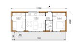 Maison préfabriquée en bois BELLA I PV (Isolé RE2020, 44 mm + bardage), 46 m² specification 1