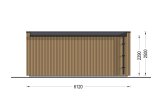 Abri de jardin en bois INES (Isolé, 34 mm + bardage), 6x3 m, 18 m² specification 4
