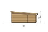Carport en bois avec abri MODERN DUO, 5.95x7.5 m specification 3