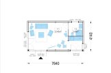 Studio de jardin PREMIUM S (34 mm + bardage), 7.5x4 m, 30 m² specification 1