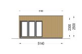 B-Ware: Bureau de jardin PREMIUM S (34 mm + bardage), 5x3 m, 15 m² specification 2