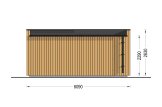 Abri de jardin en bois INES PLUS avec terrasse en L (34 mm + bardage), 6x6 m, 36 m² specification 4